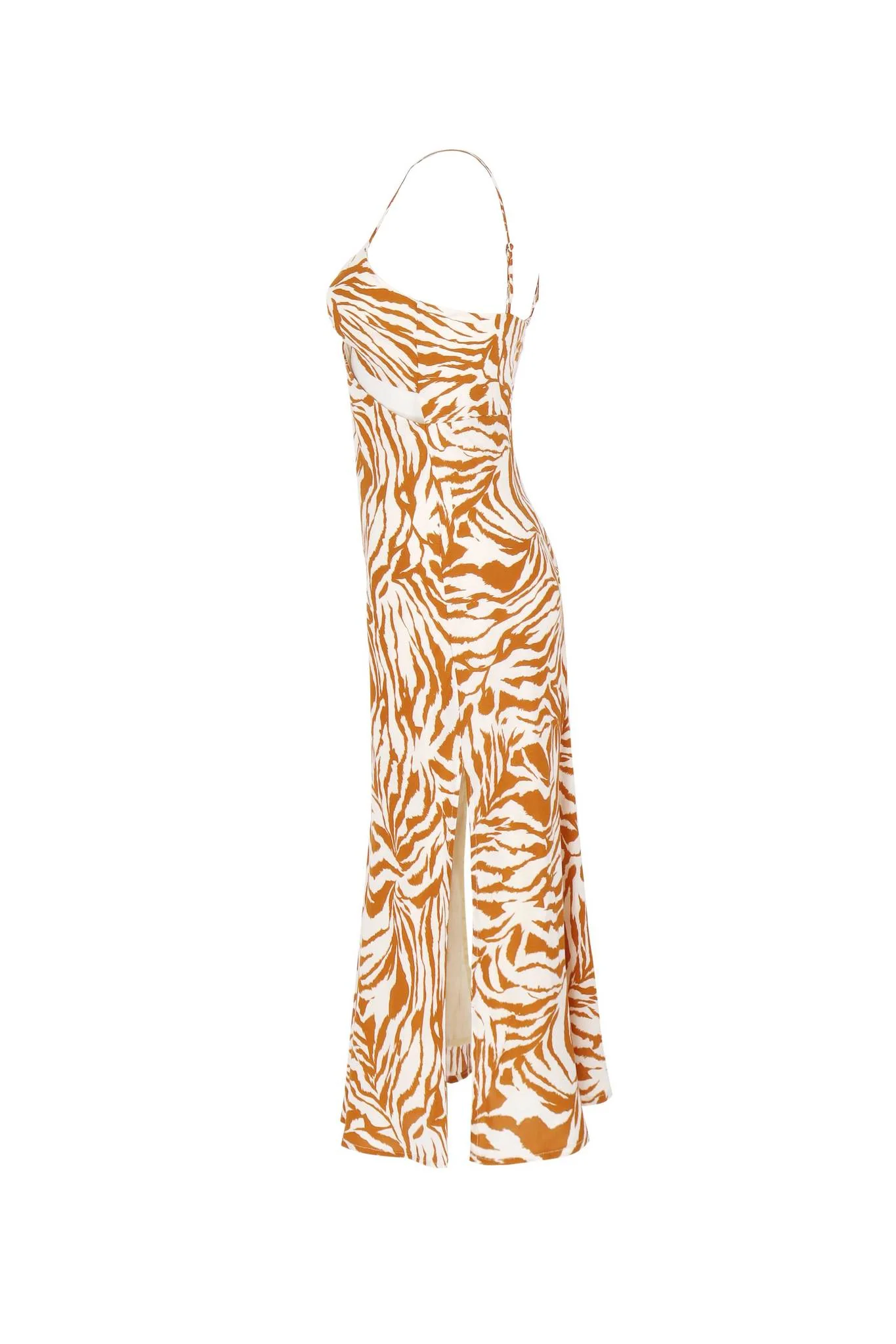 Maya Tan Zebra Print Midi Dress - Image 3