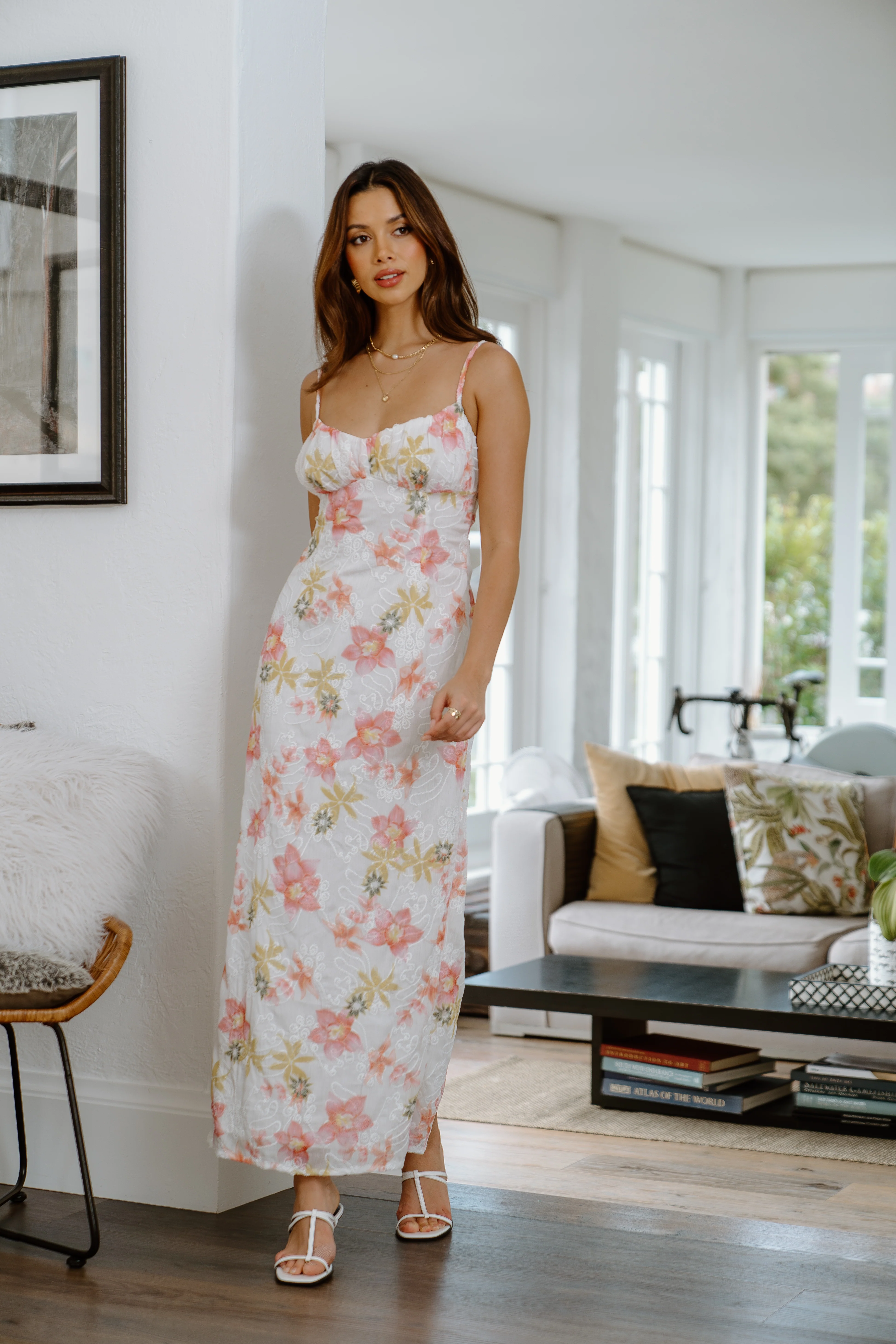 Molly Floral Print Midi Dress with Back Cut-Out - Image 2