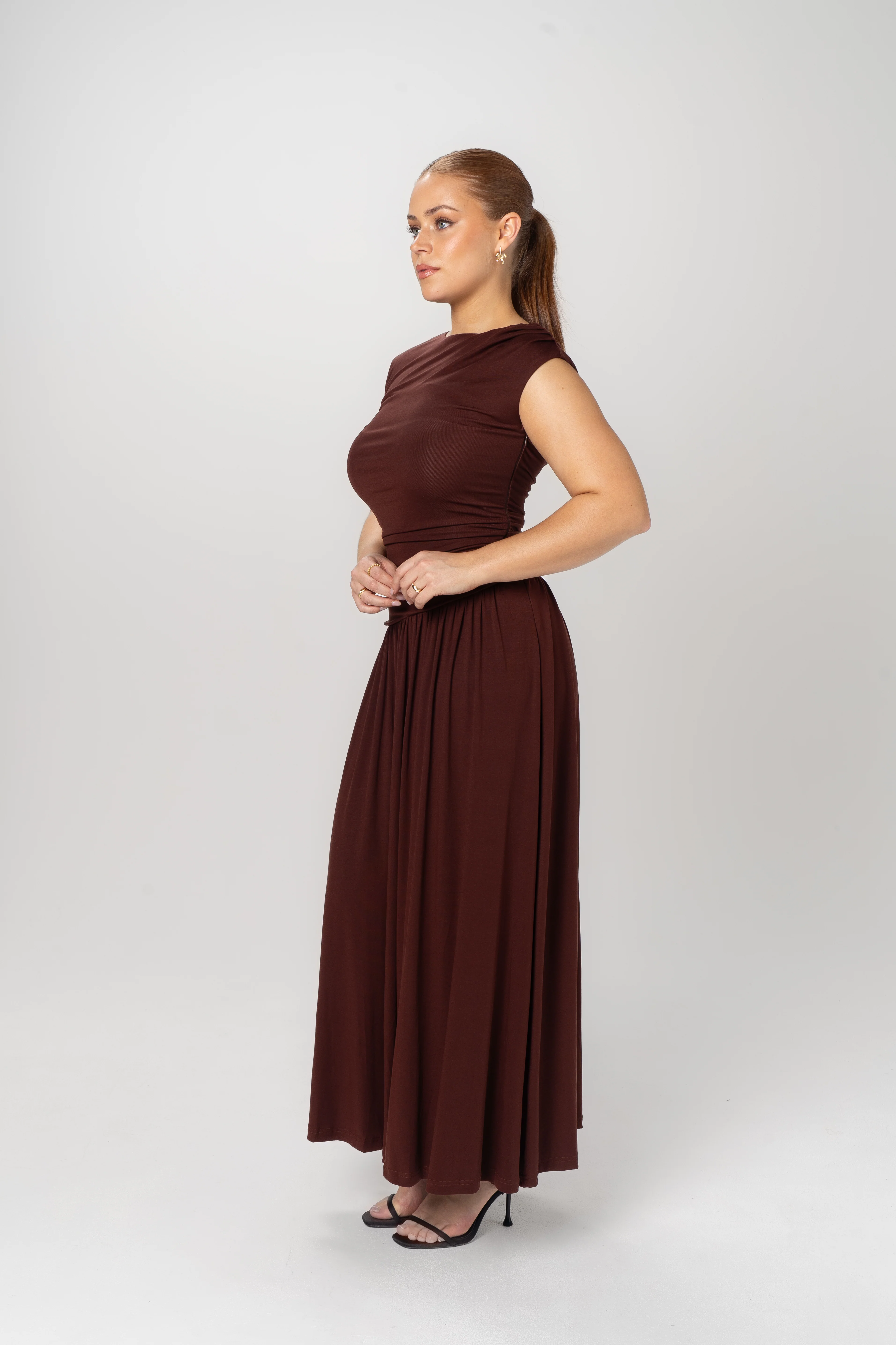 Niamh Asymmetrical Drop Waist Maxi Dress - Image 2