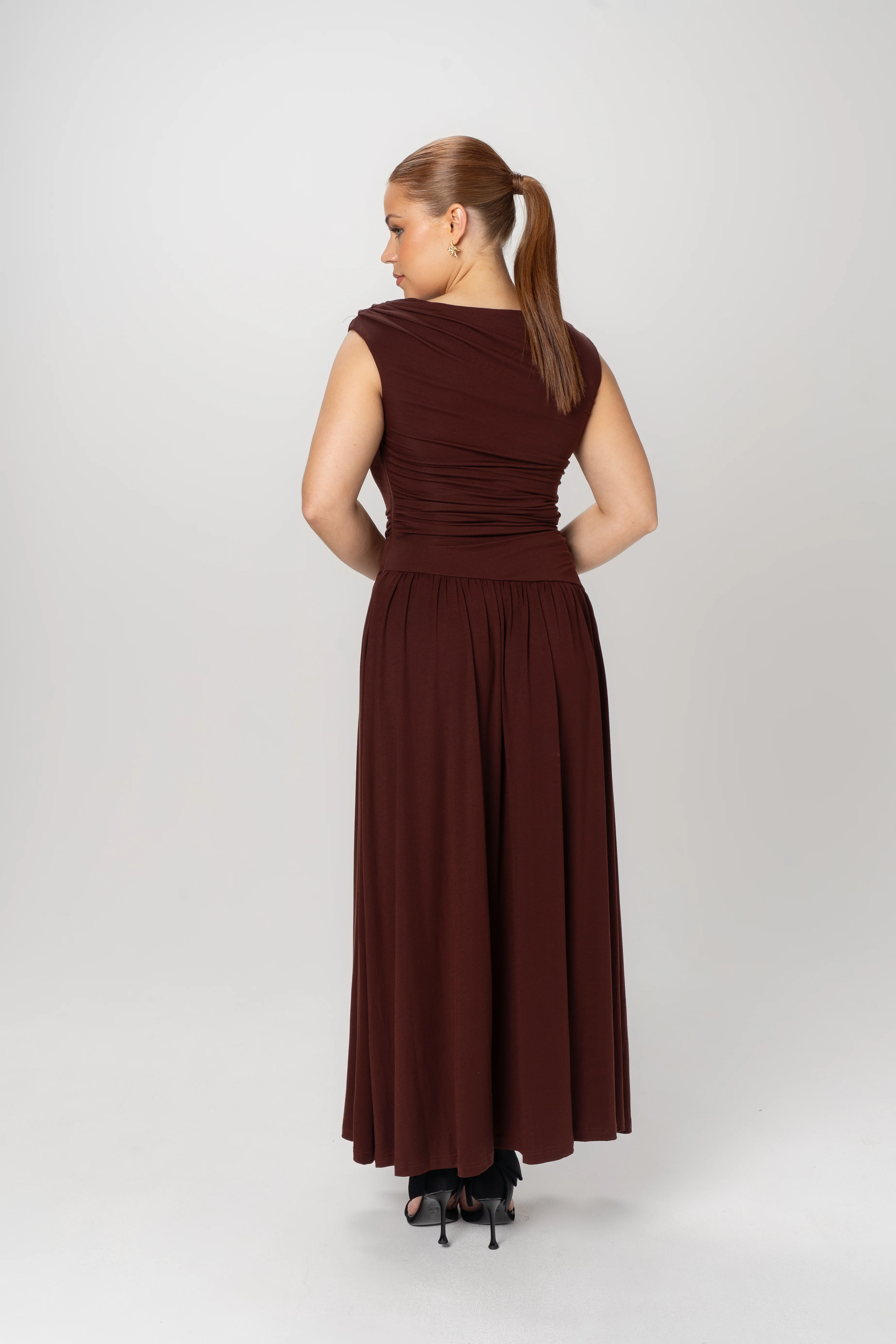 Niamh Asymmetrical Drop Waist Maxi Dress - Image 4