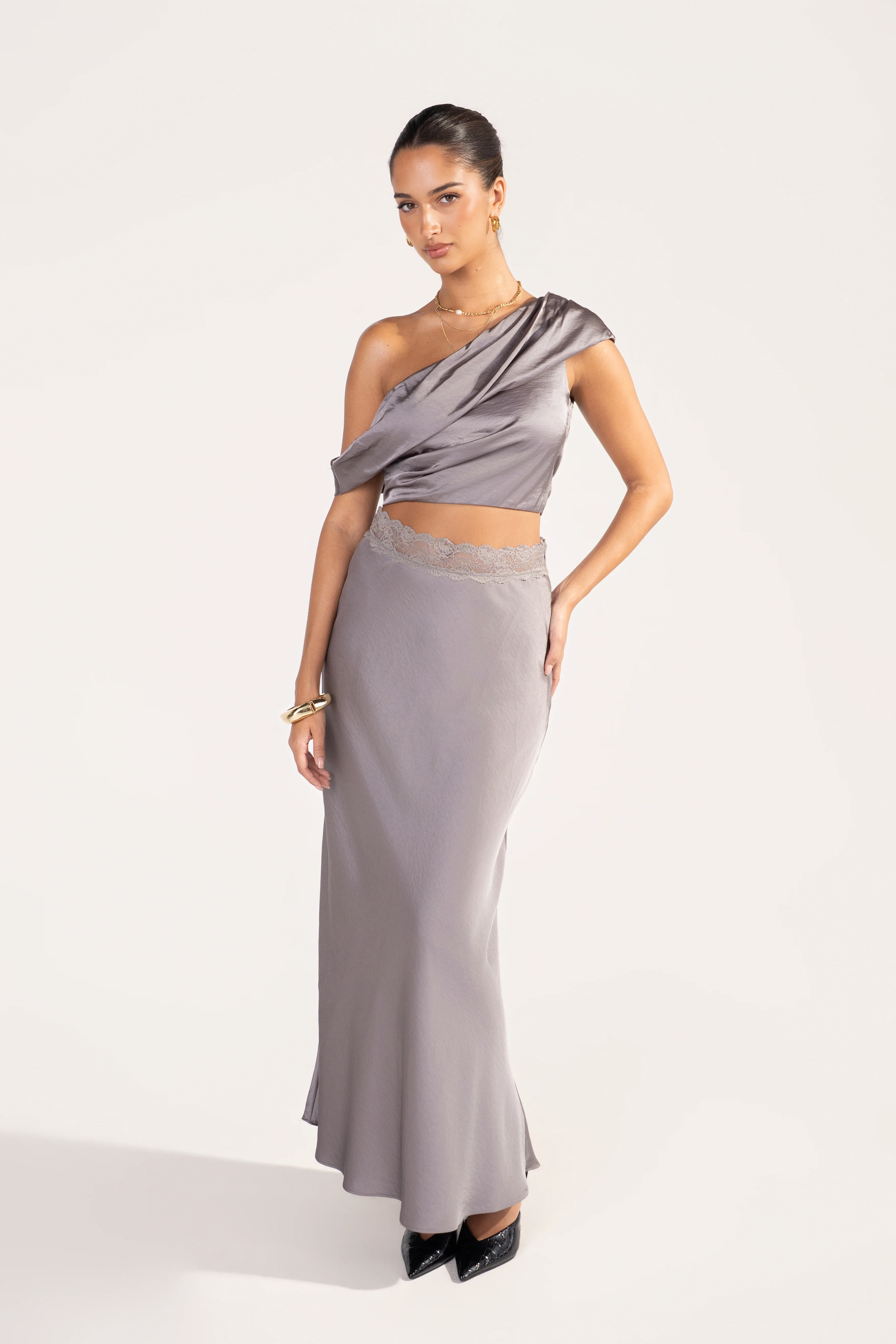 Nova Drop Shoulder Crop Top & Maxi Skirt Set