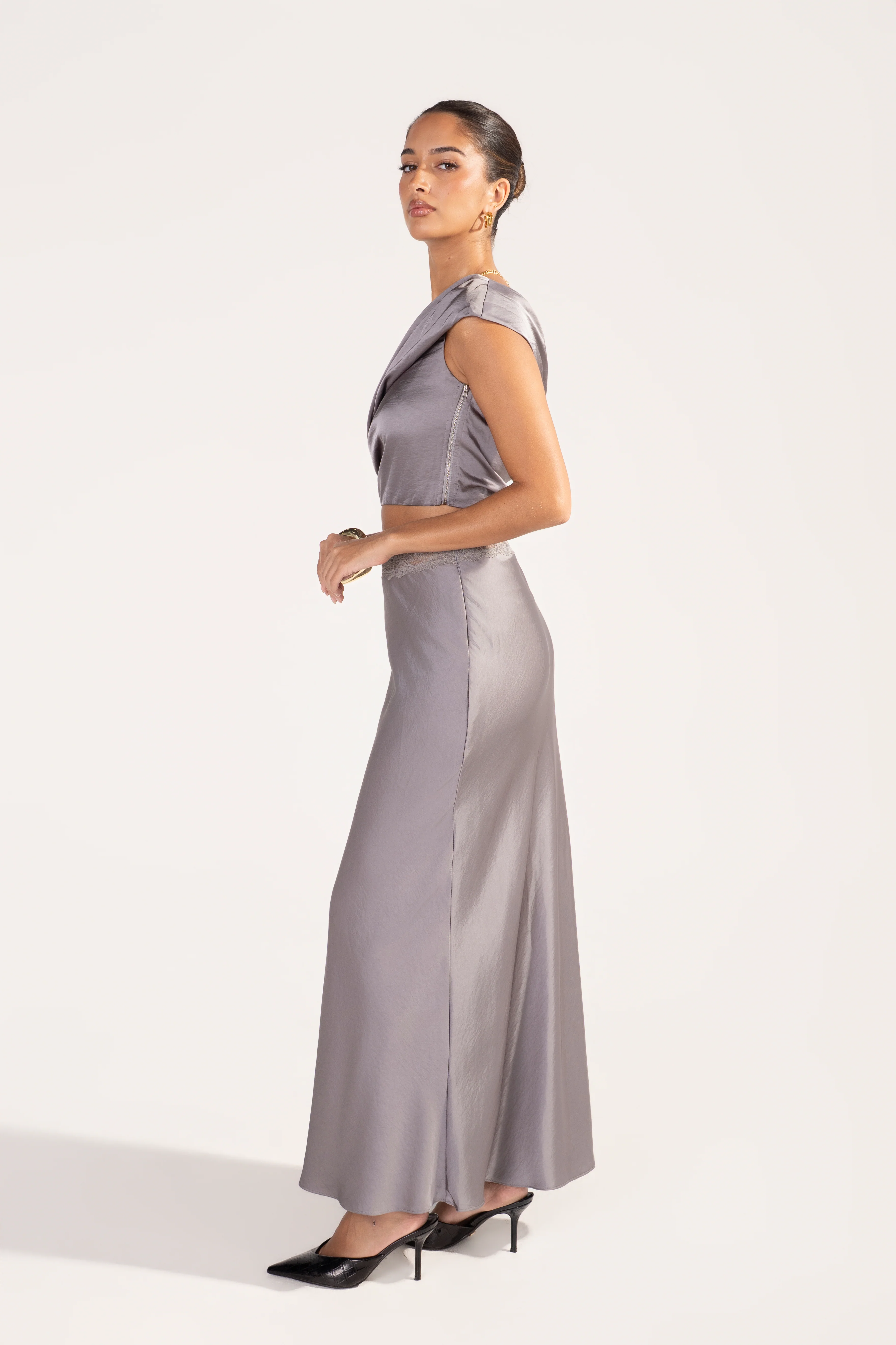 Nova Drop Shoulder Crop Top & Maxi Skirt Set - Image 2