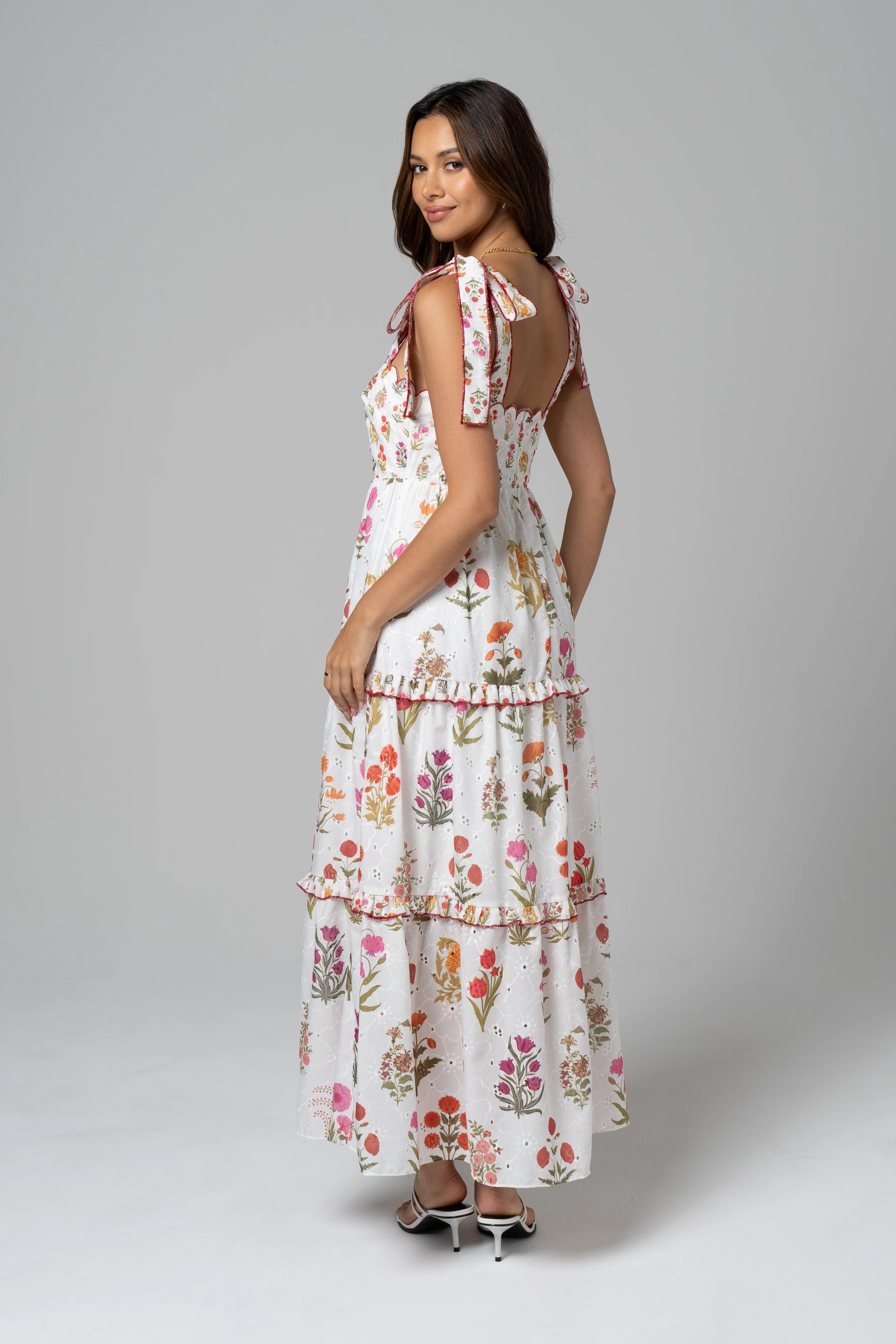 Ottilie Tie-Strap Floral Maxi Dress - Image 3