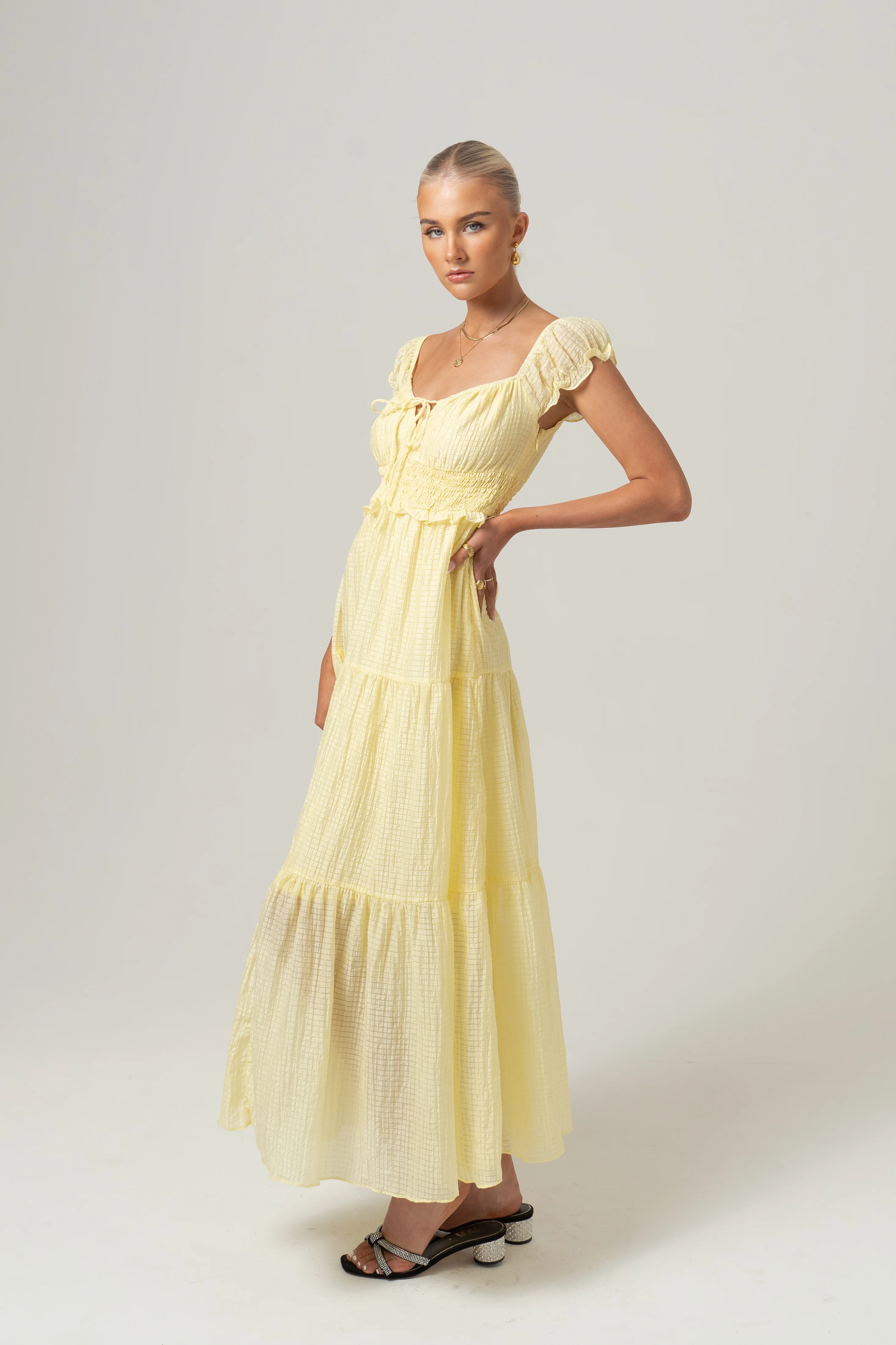 Renee Yellow Flowy Maxi Dress - Image 2