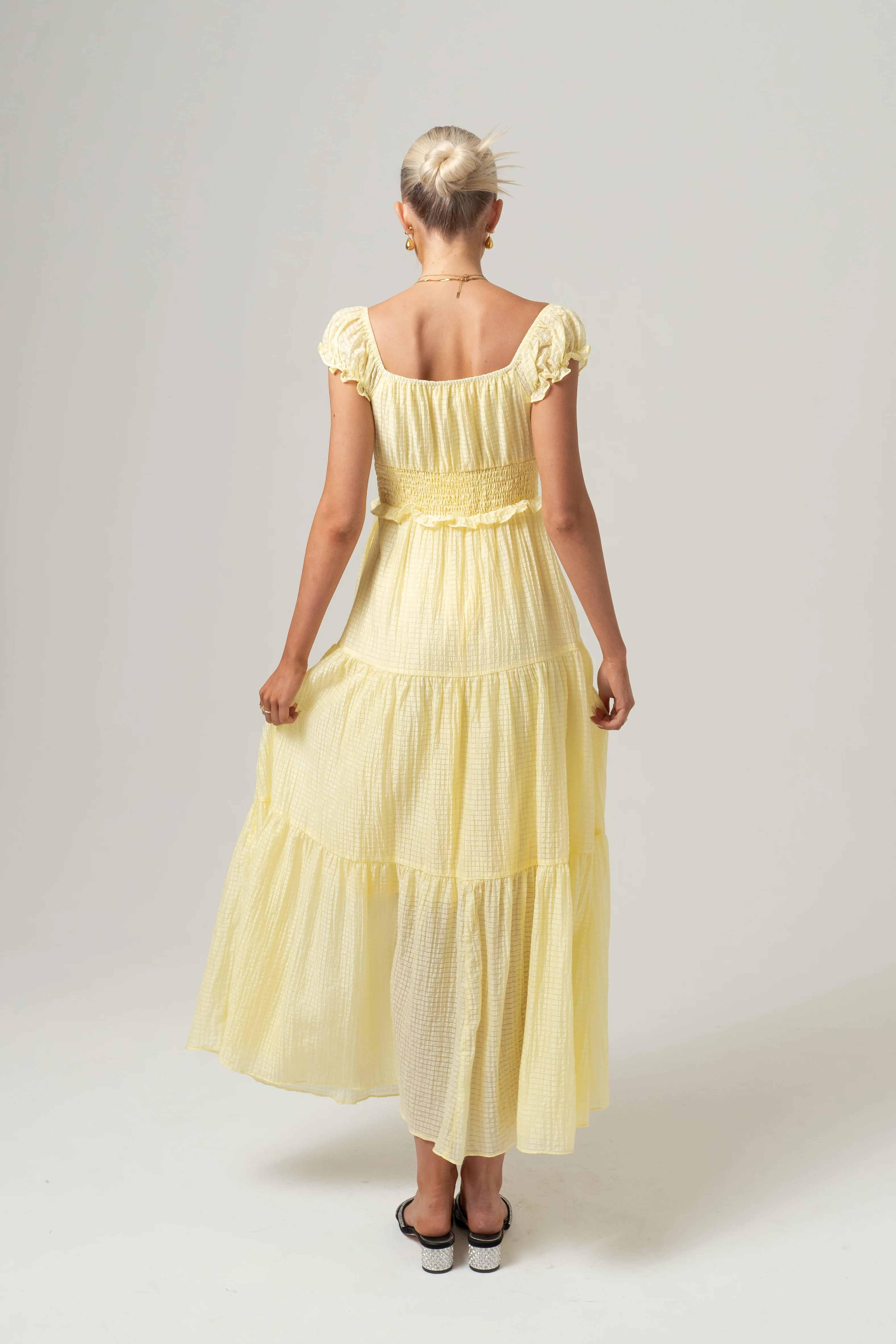 Renee Yellow Flowy Maxi Dress - Image 3