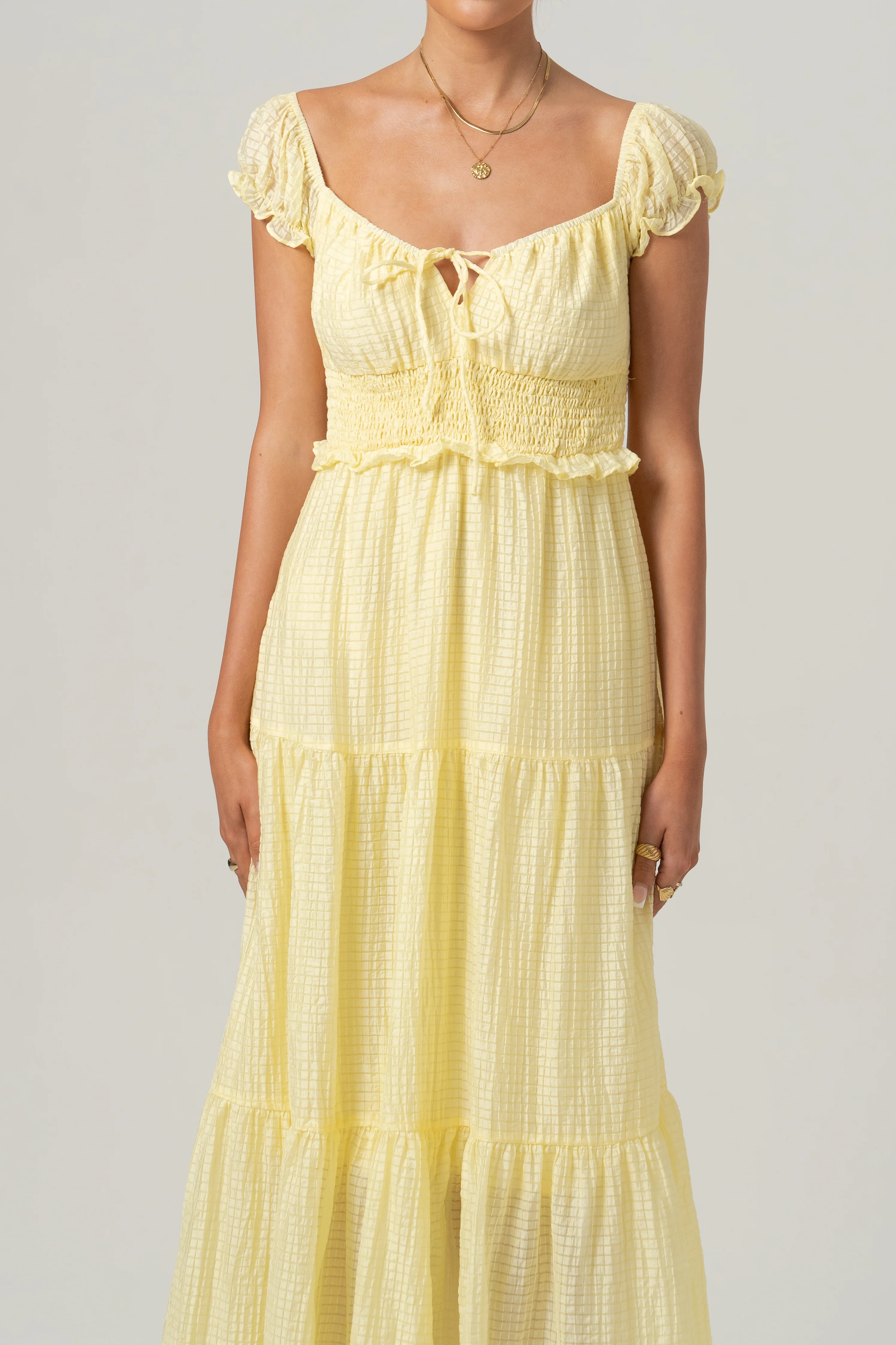 Renee Yellow Flowy Maxi Dress - Image 4