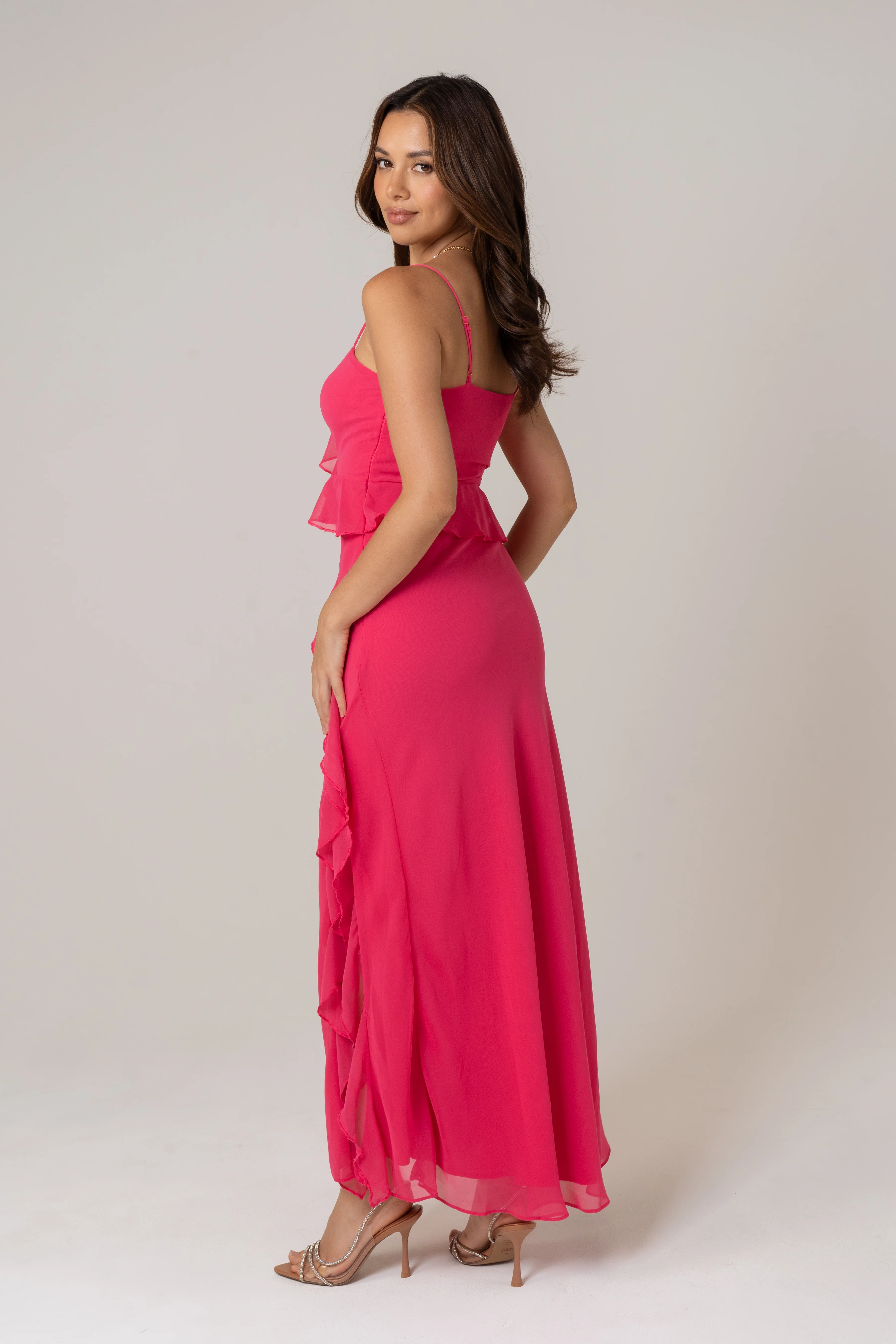 Roni Midi Dress with Ruffle Trims - Image 3