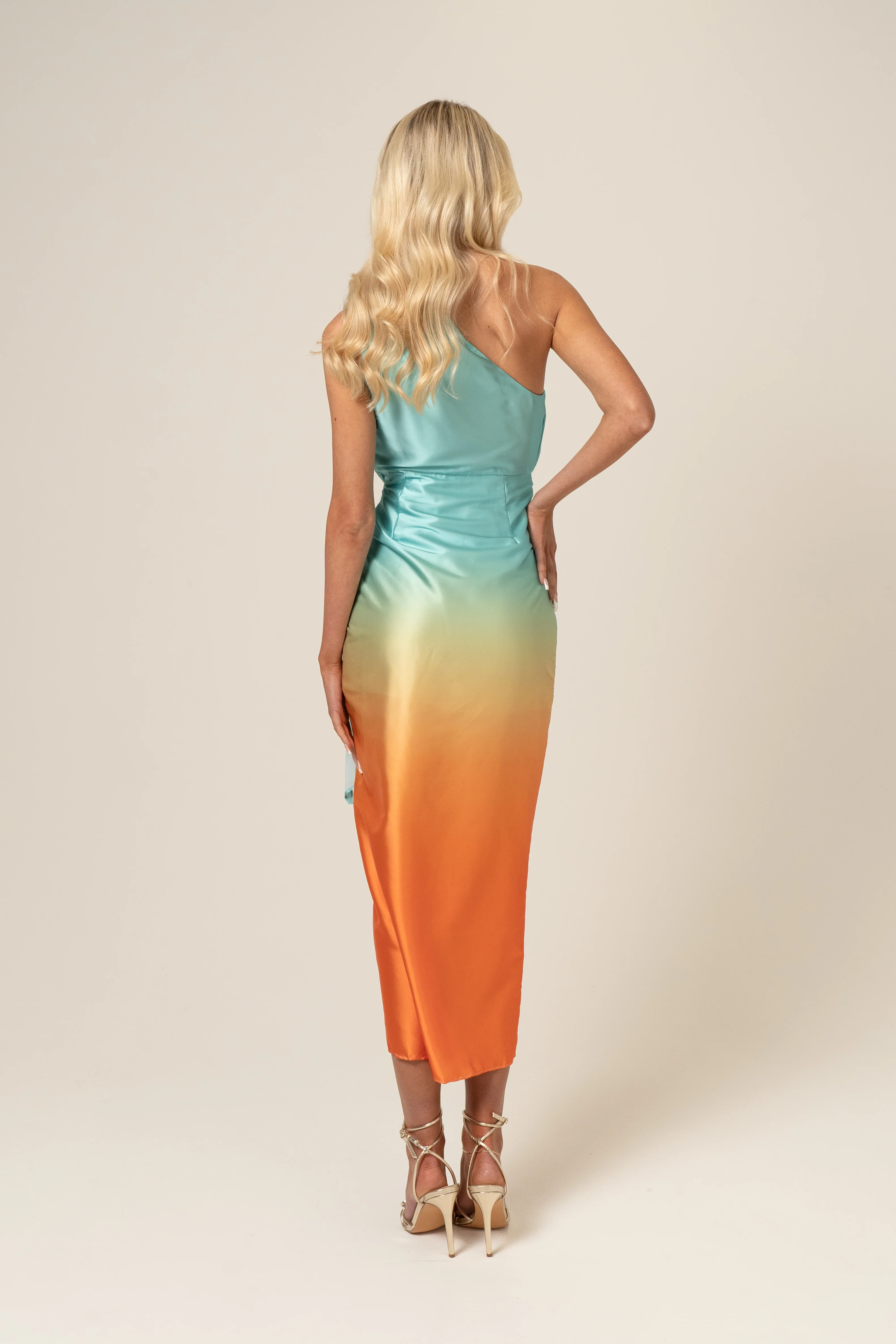 Sandrine One Shoulder Ombre Cocktail Dress - Image 3