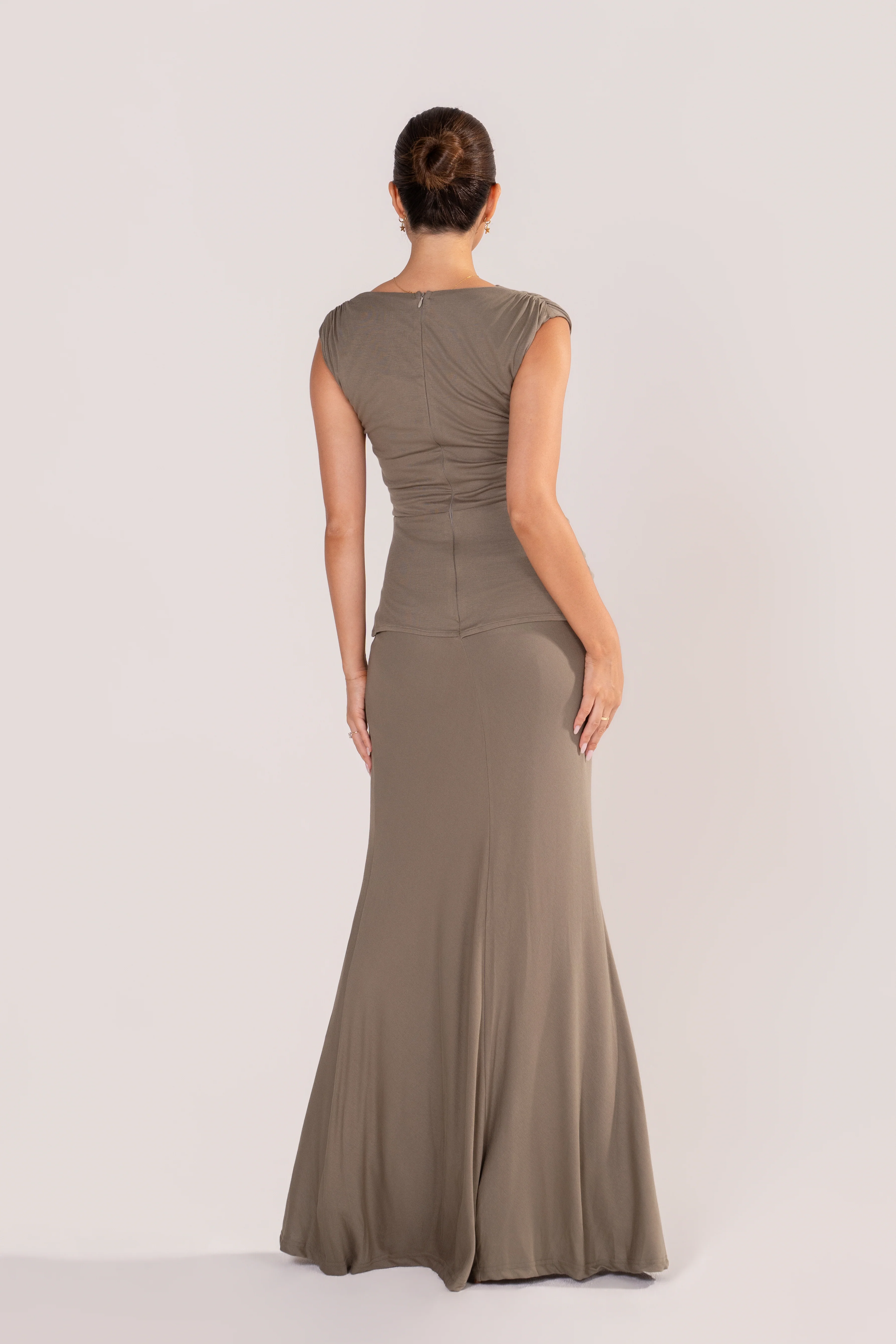 Sanna Dusty Sage Evening Gown - Image 3