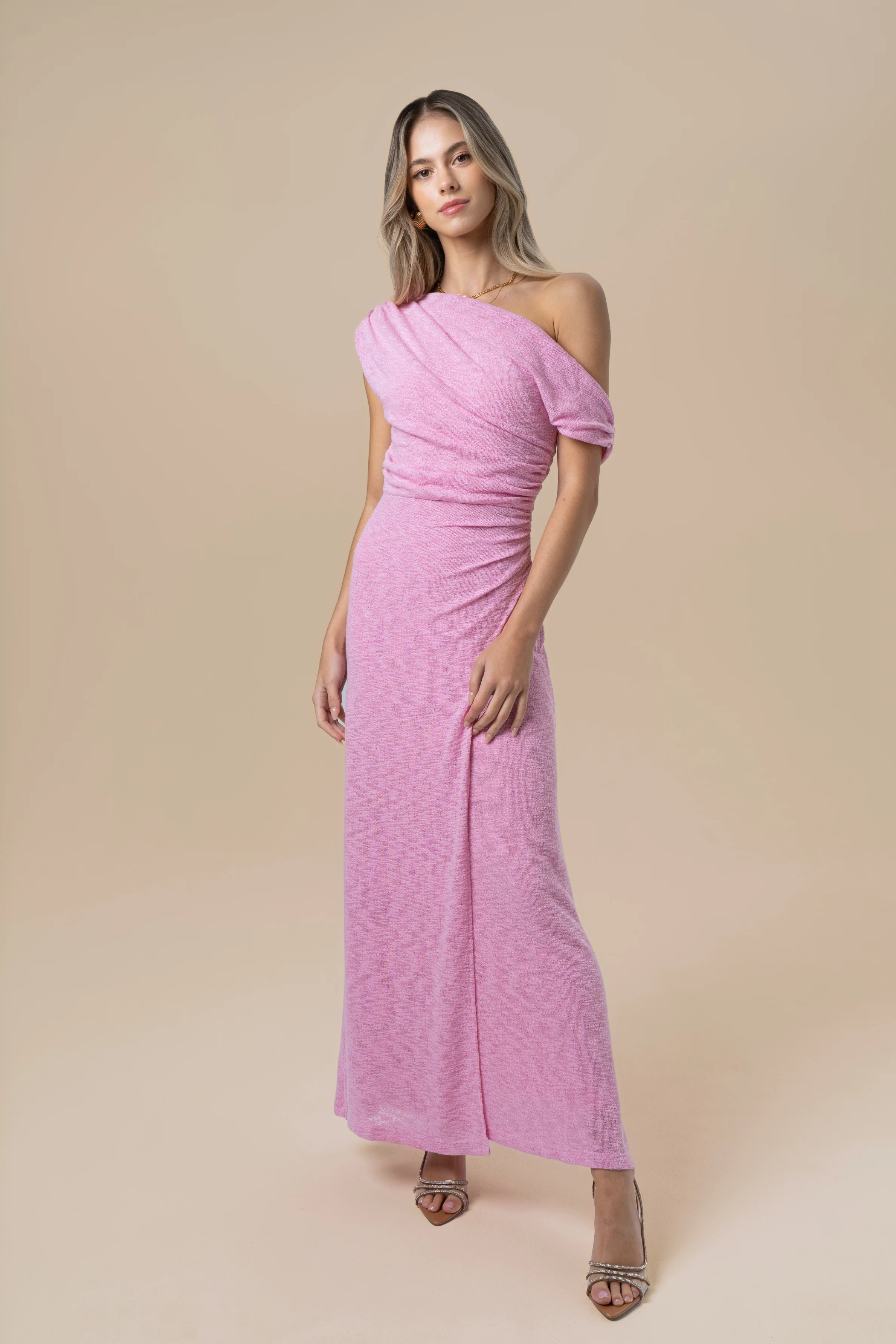 Shana Pink Drop Shoulder Maxi