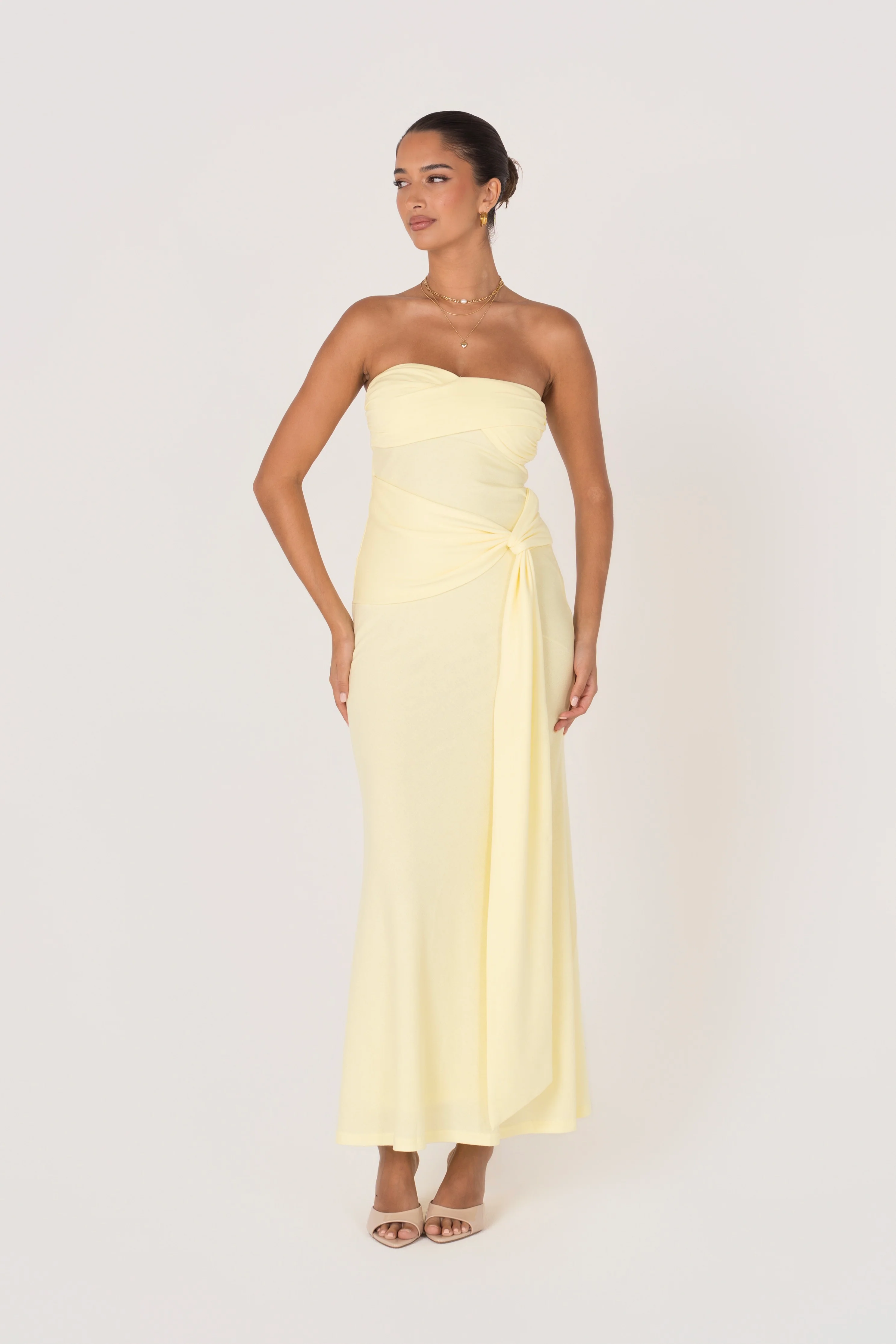 Sorelle Strapless Maxi Dress with Drape Detail - Image 7