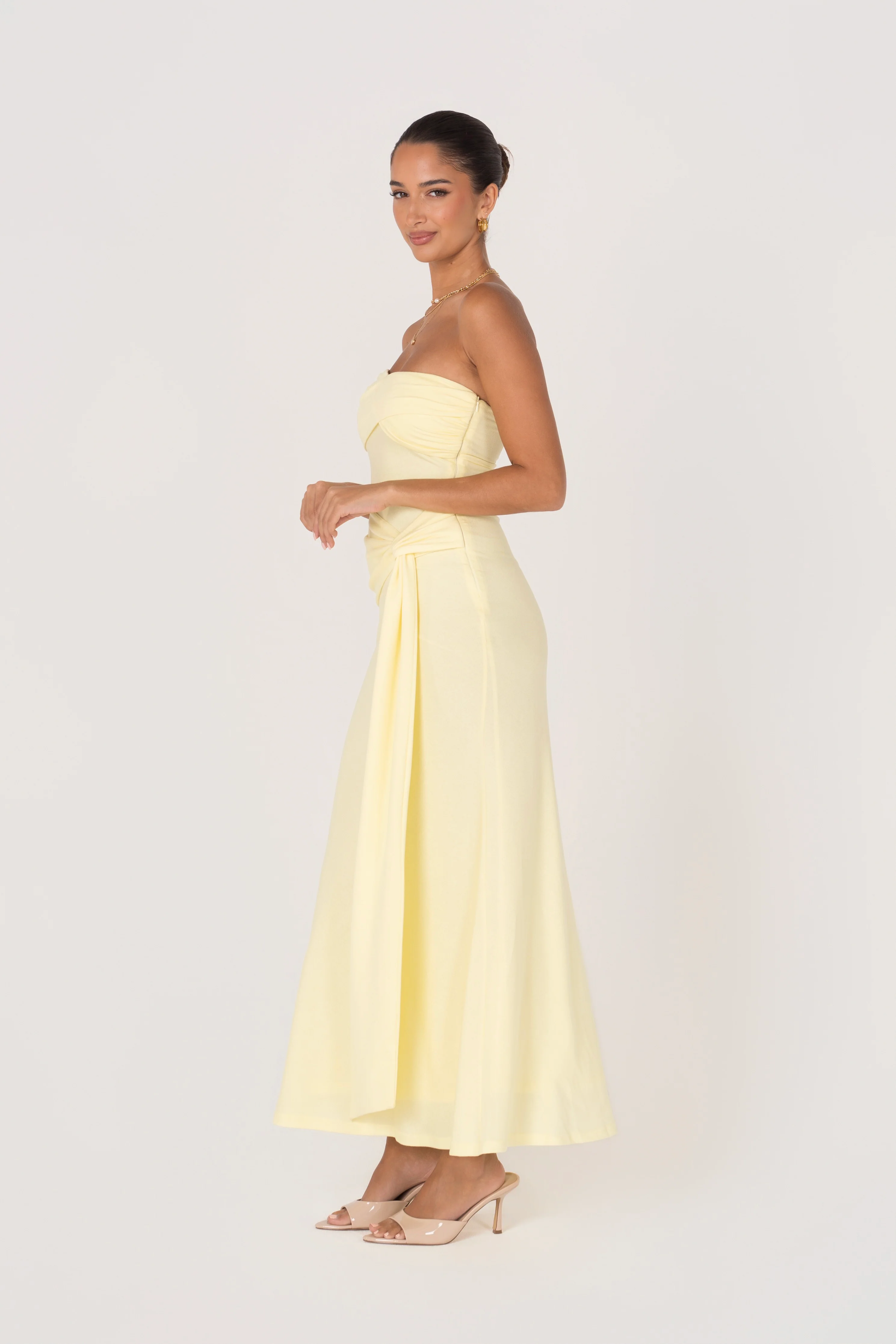 Sorelle Strapless Maxi Dress with Drape Detail - Image 8