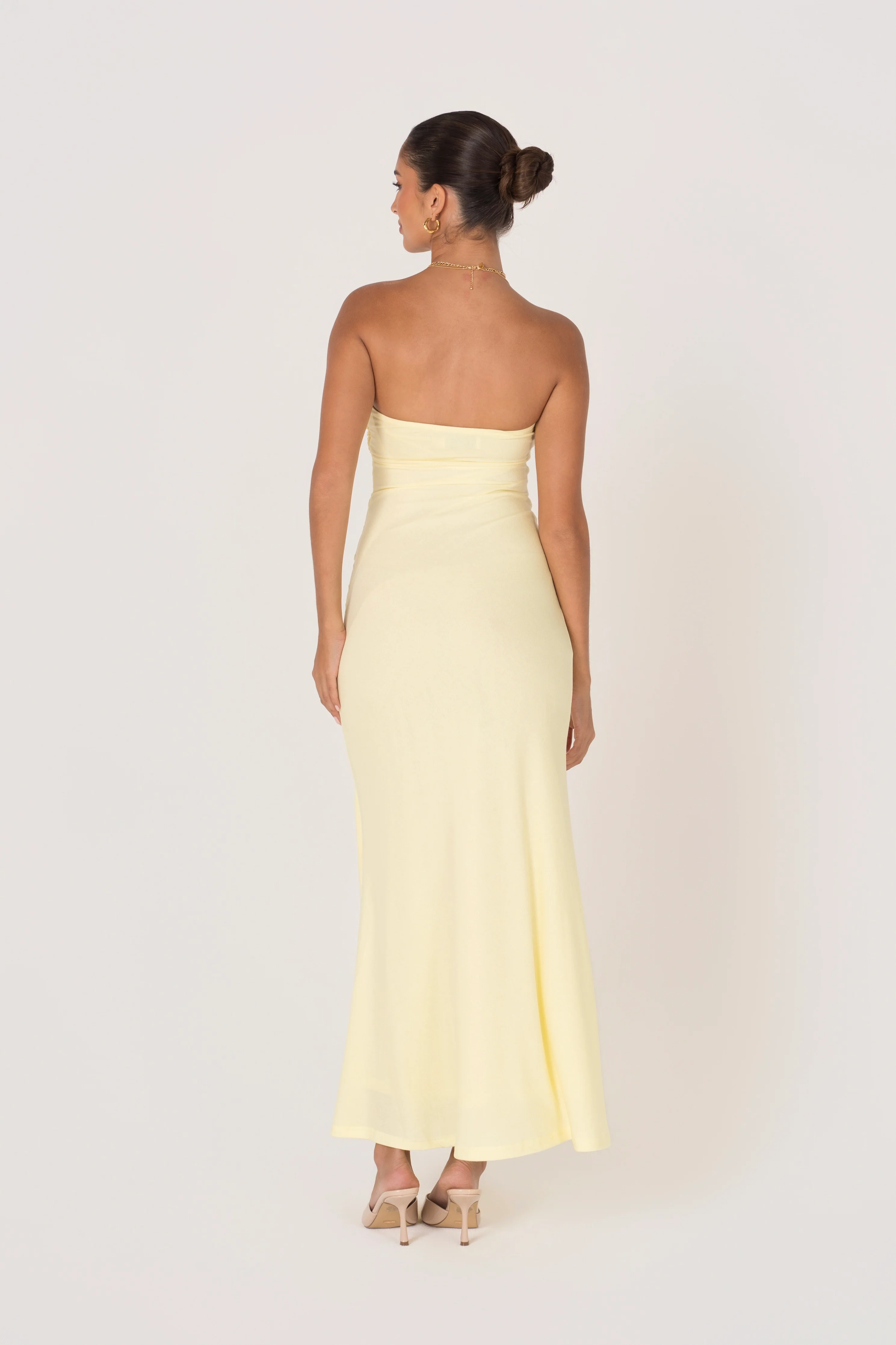 Sorelle Strapless Maxi Dress with Drape Detail - Image 9