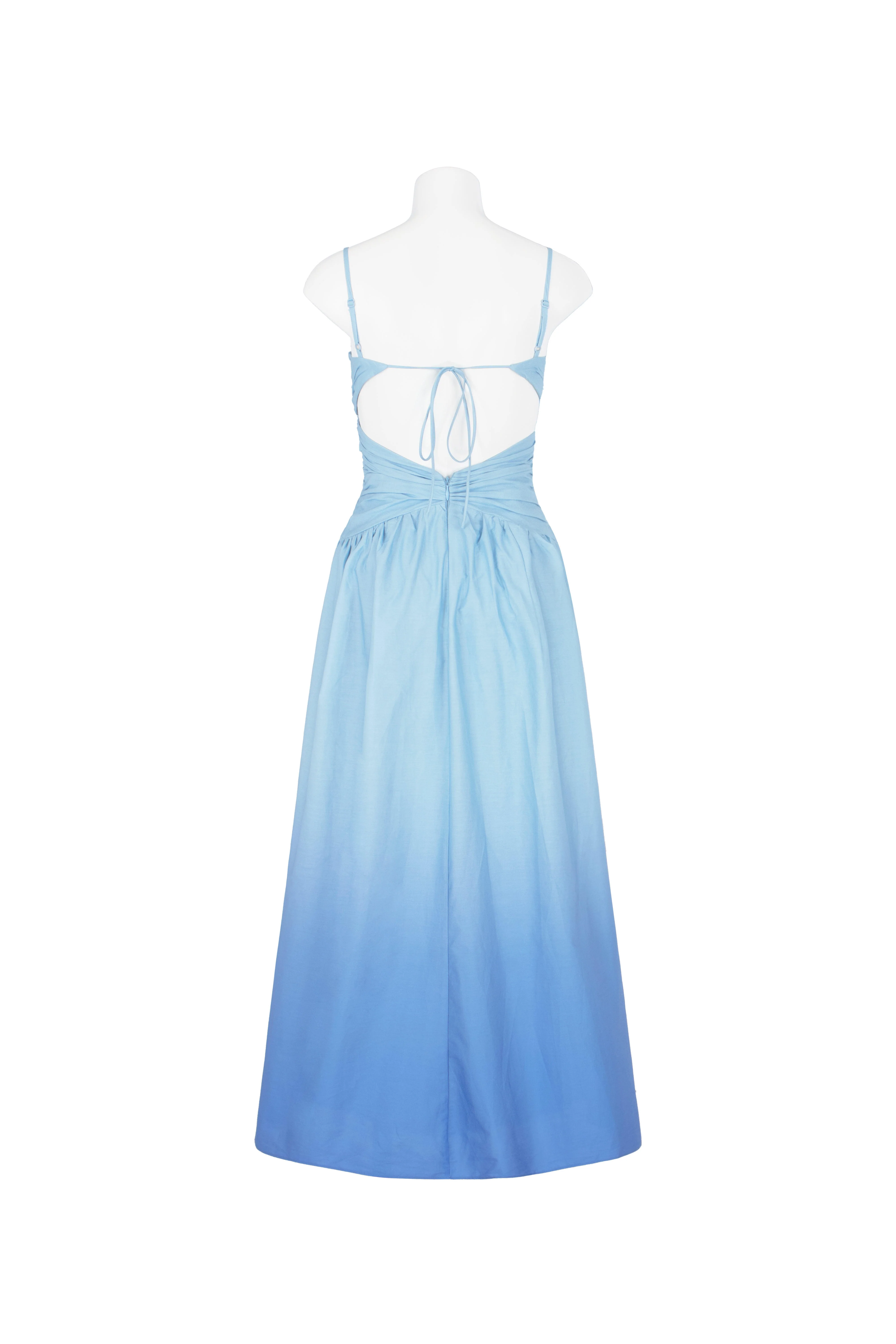 Summer-Sky Blue Gradient Maxi Dress - Image 3