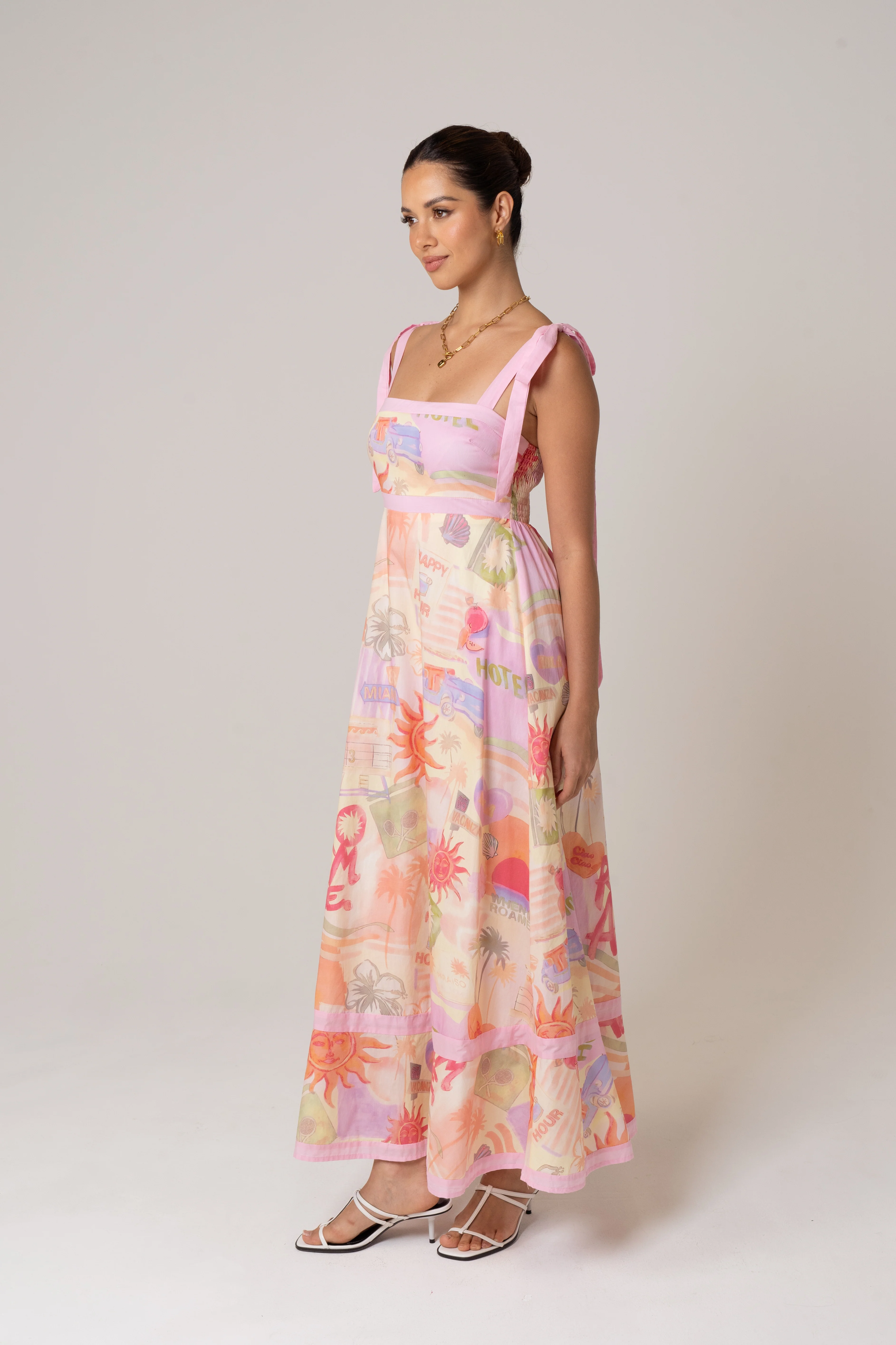 Tanya Holiday Print Maxi Dress - Image 7