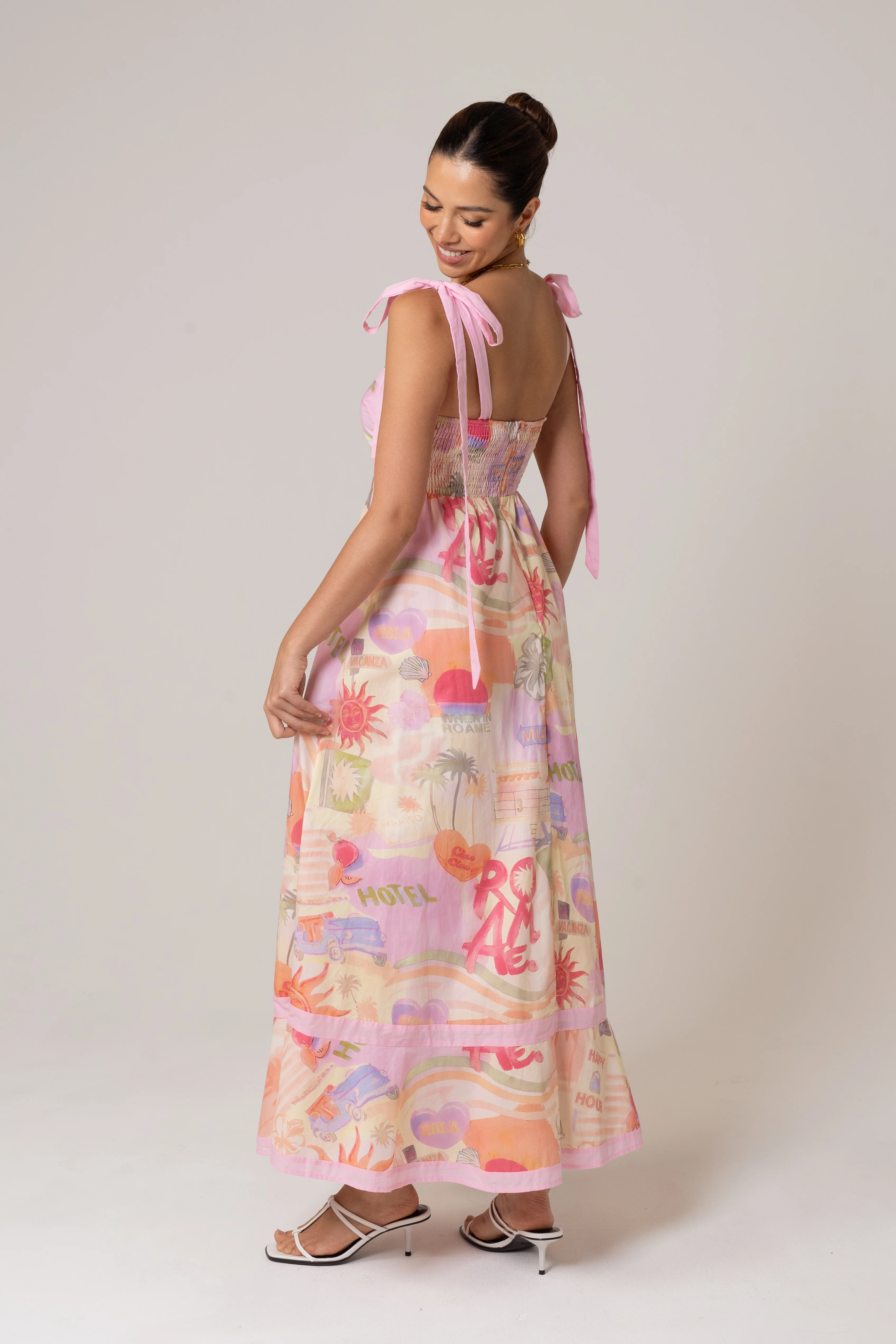 Tanya Holiday Print Maxi Dress - Image 8