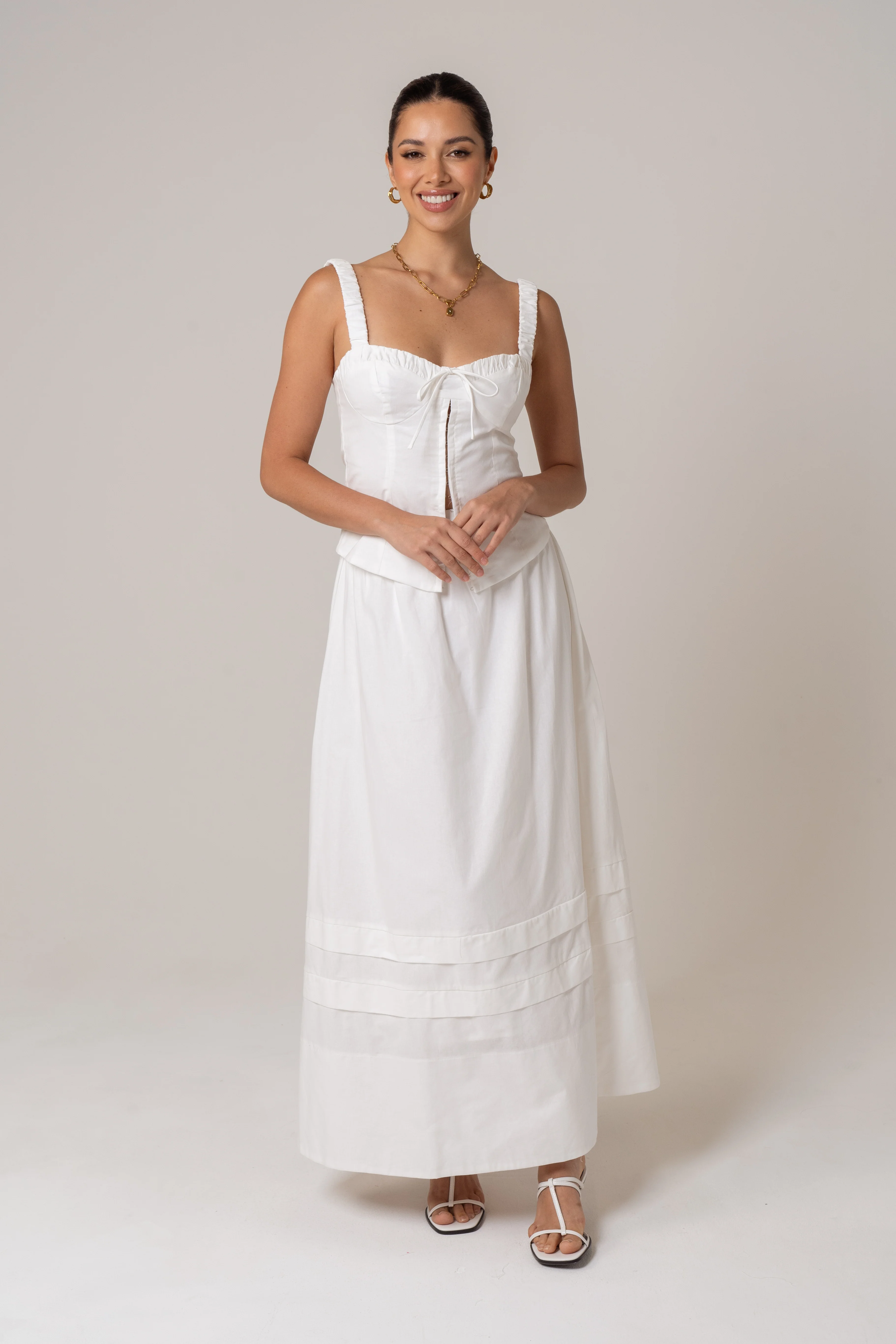 Tara Two Piece Set - Corset Top & Maxi Skirt