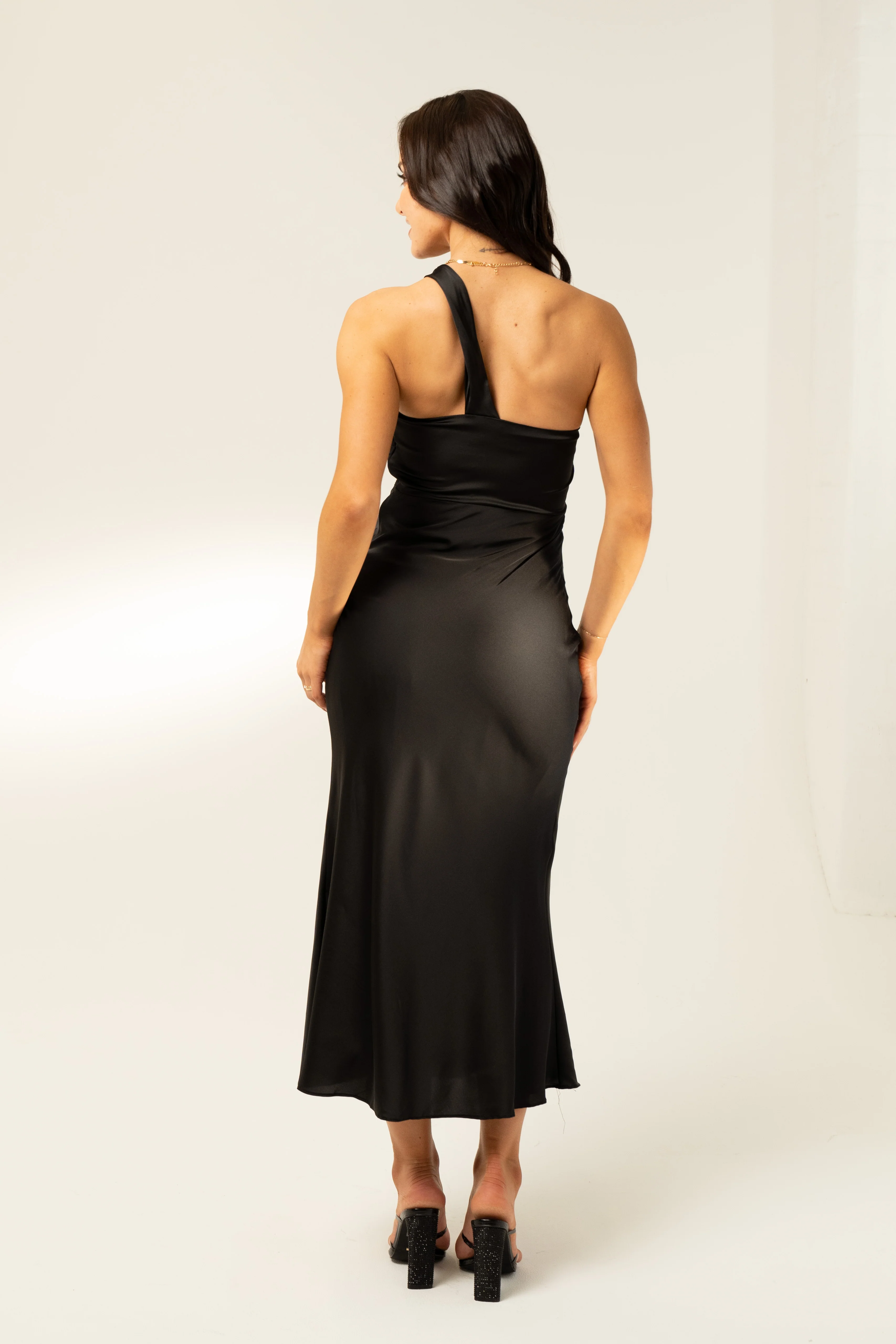 Taylah One Shoulder Midi Cocktail Dress - Image 10