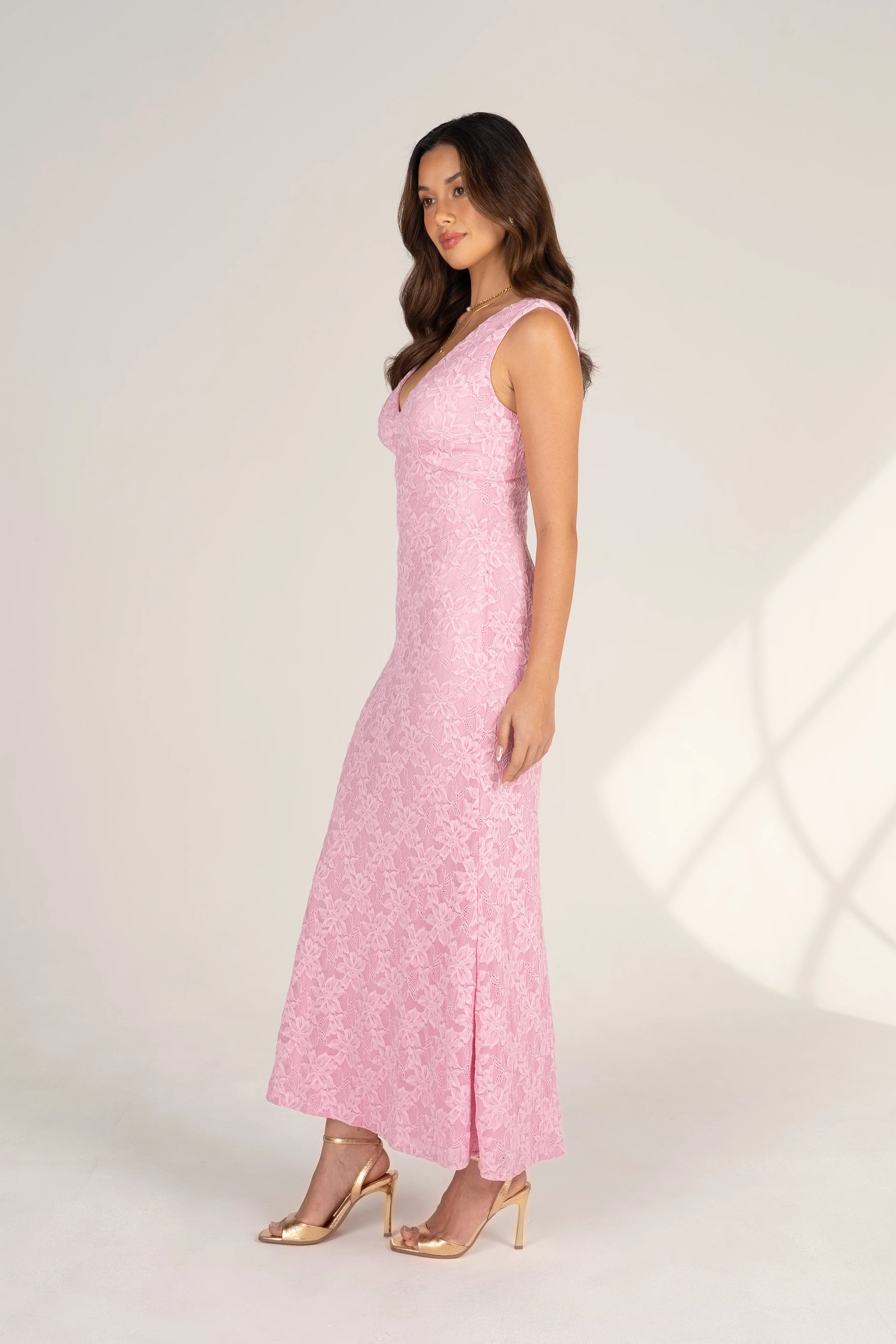 Tessa Classic V-Neck Midi Dress - Image 7