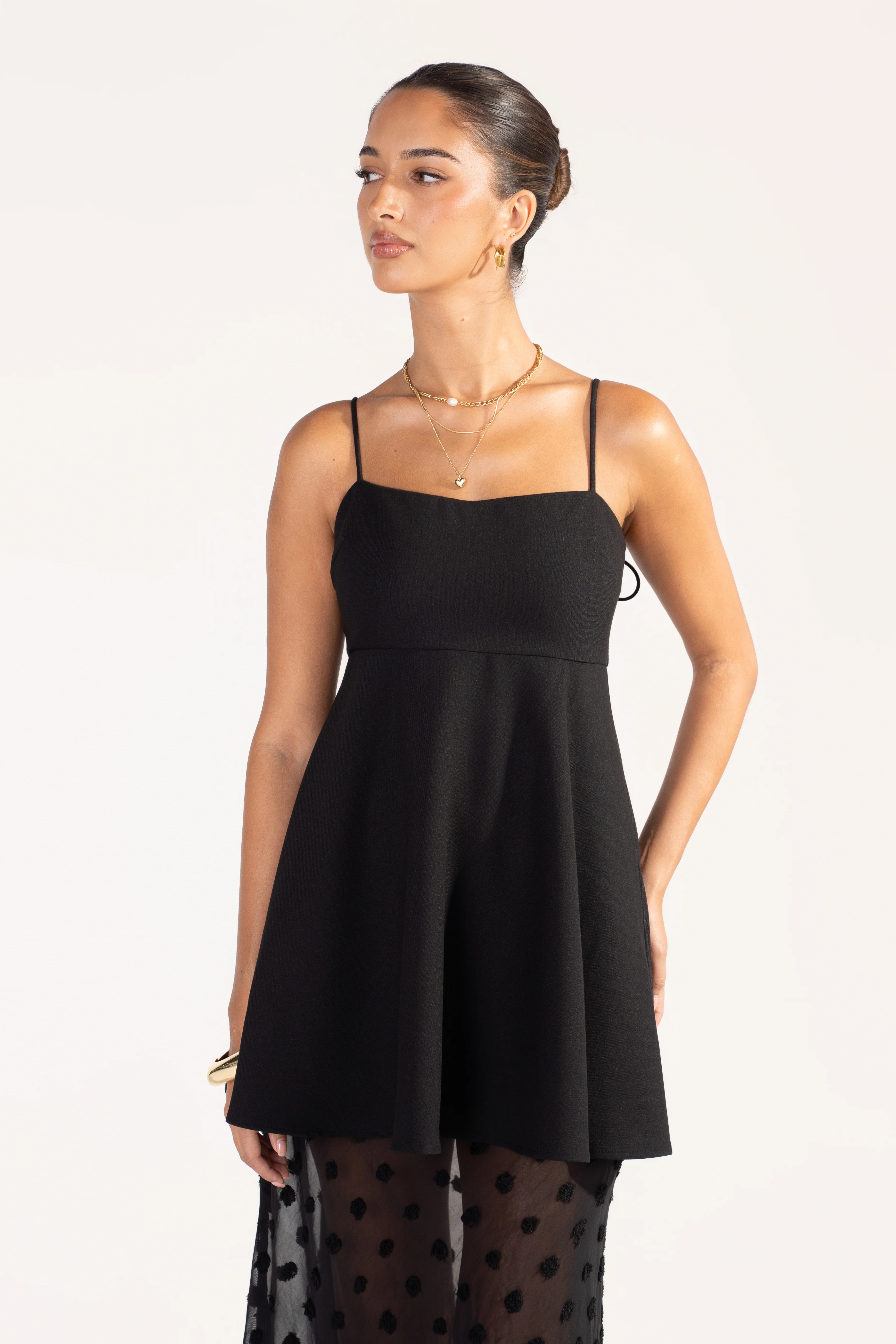 Vionette Black Camisole Top & Sheer Maxi Skirt - Image 4