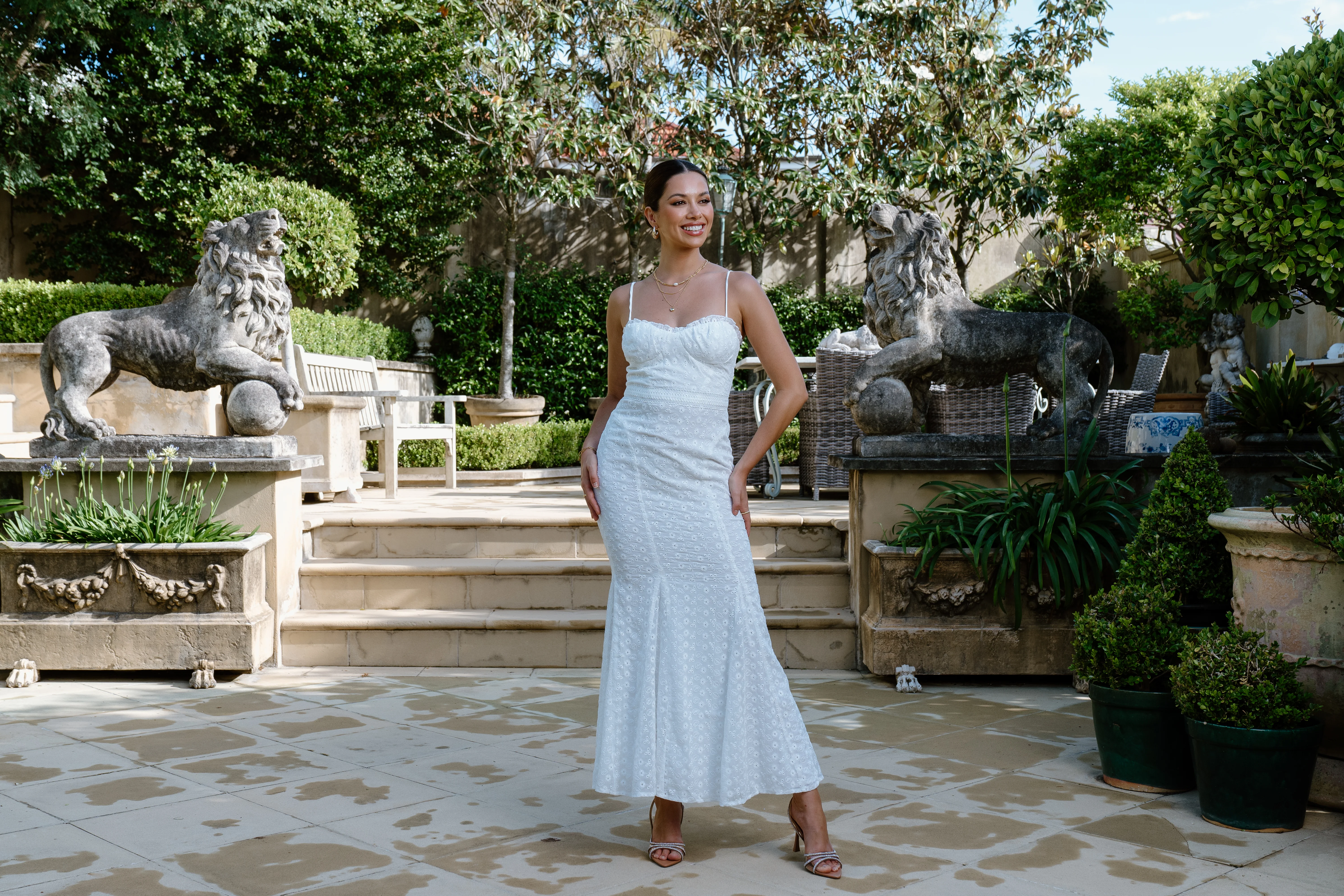 Wendy Midi Dress with Floral Details - Image 8