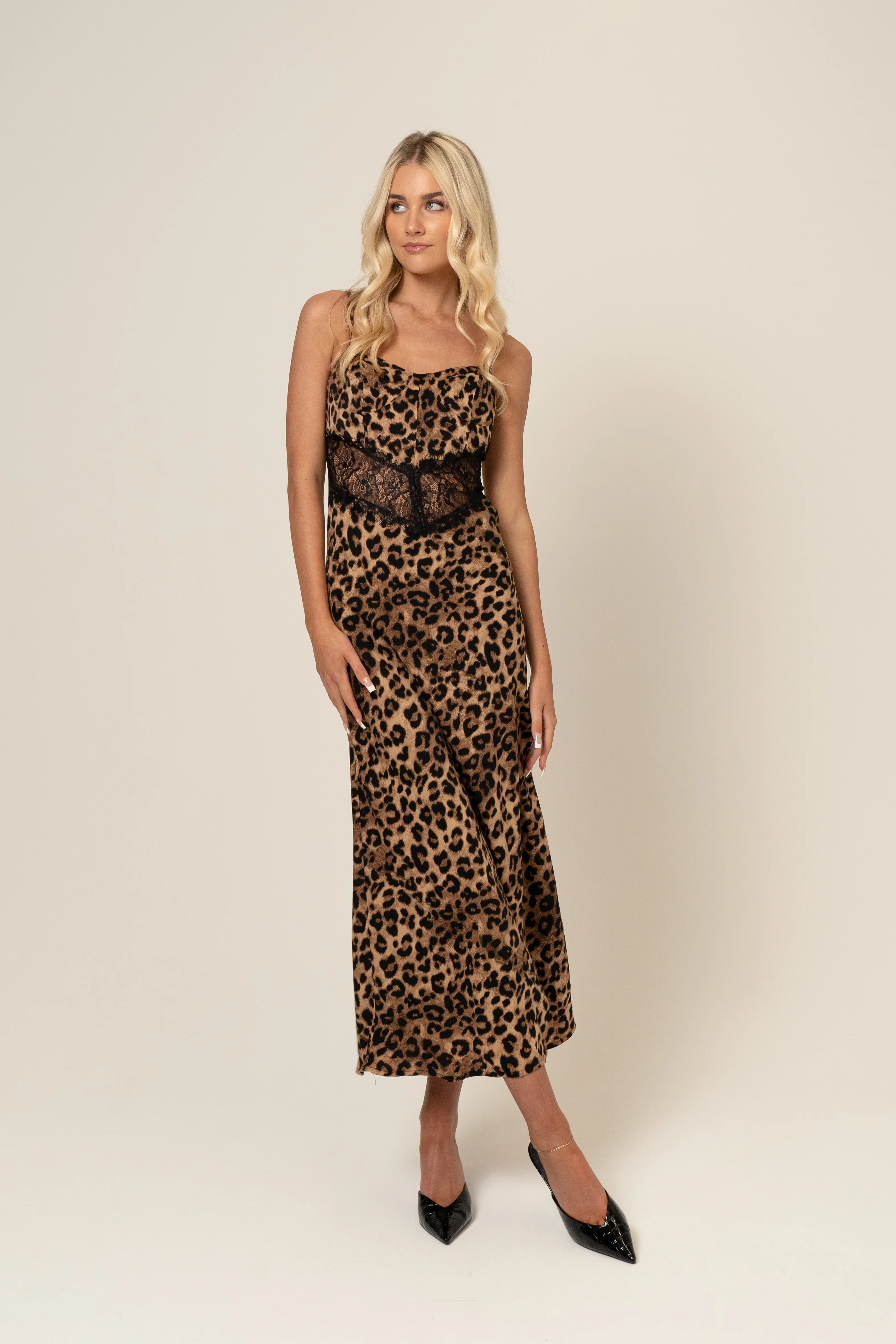 Yasmin Leopard Print Slip Dress - Image 2