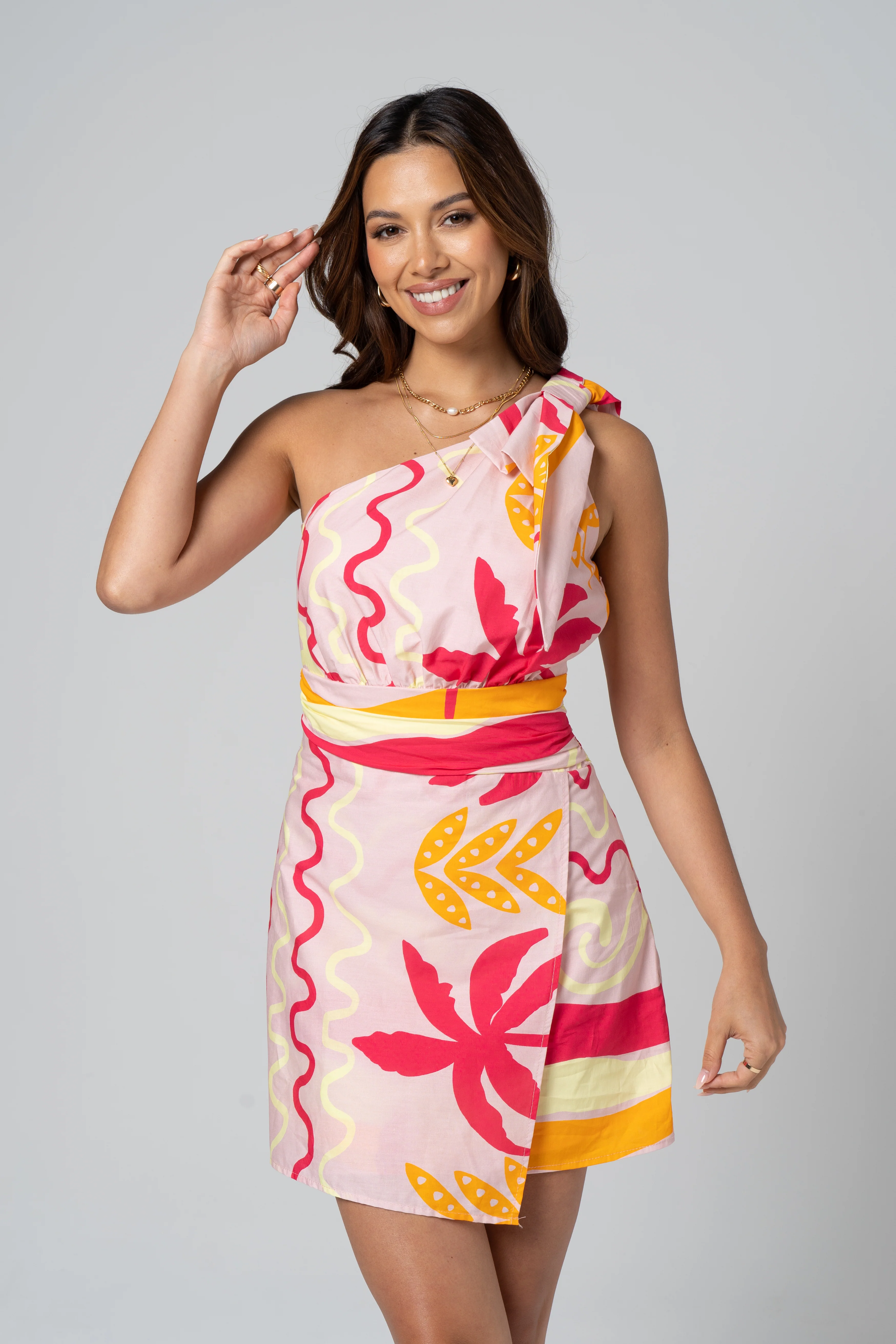 Zaria One-Shoulder Mini Dress - Image 6